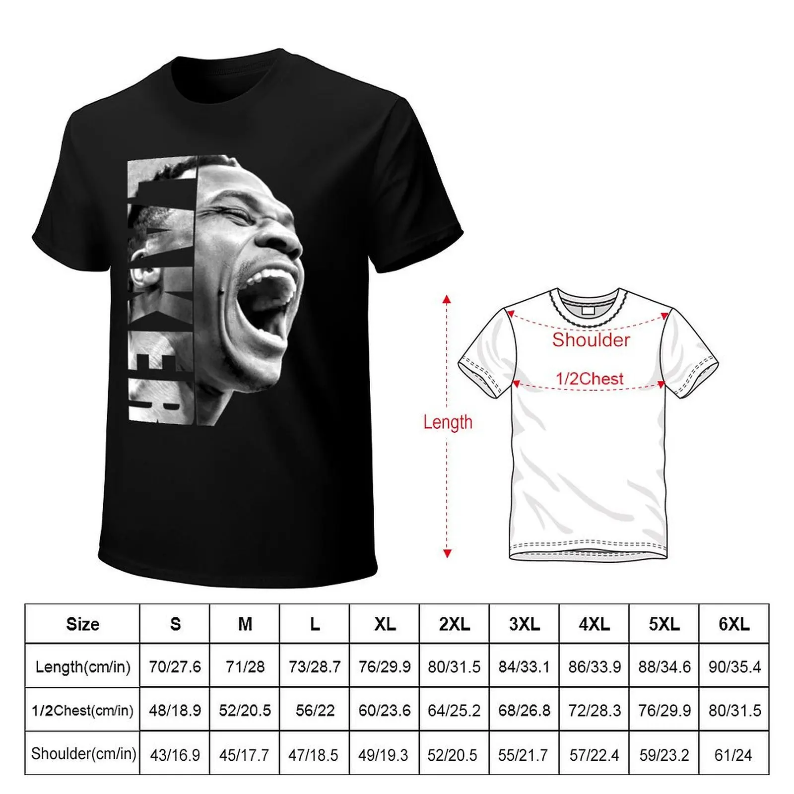 Russel Westbrook - LAKER T-Shirt Soft Stretch Short Sleeve Top