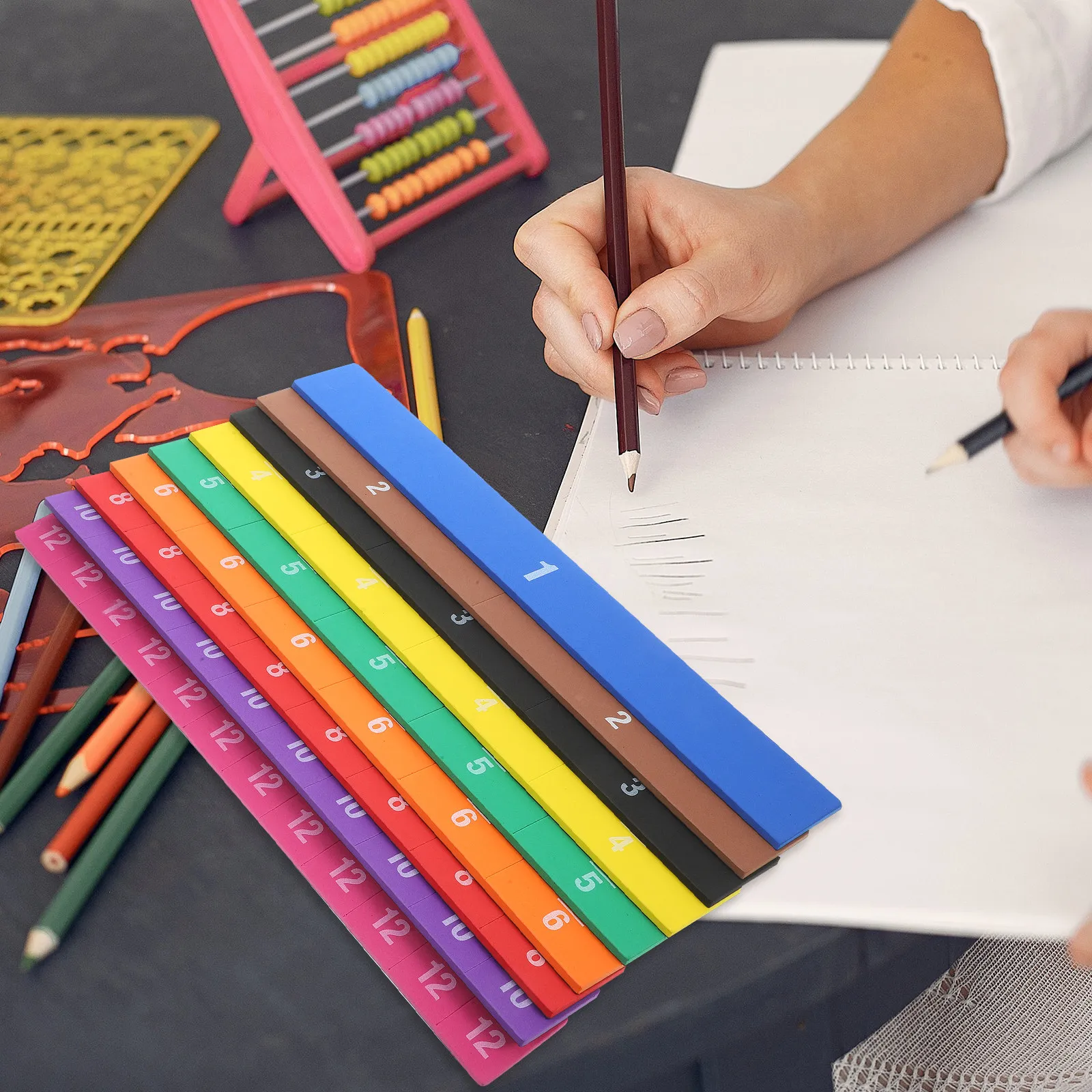 

Набор магнитных дробных плиток: цветные математические обучающие пособия, дробевые полоски для домашнего обучения, классных комнат, белых и черных досок