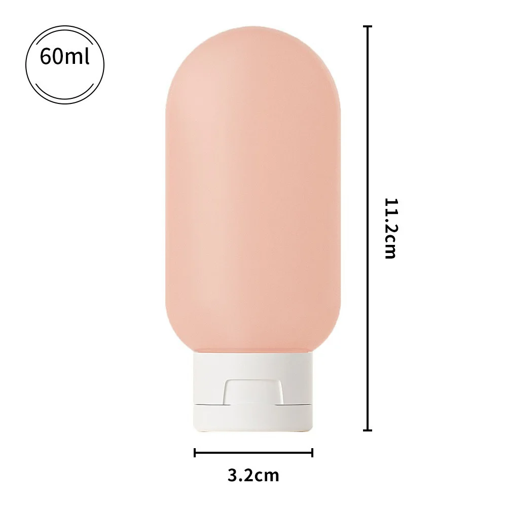 3/4 pçs 60ml conjunto de garrafa recarregável de viagem recipientes cosméticos mini garrafas de aperto para produtos de higiene pessoal shampoo condicionador