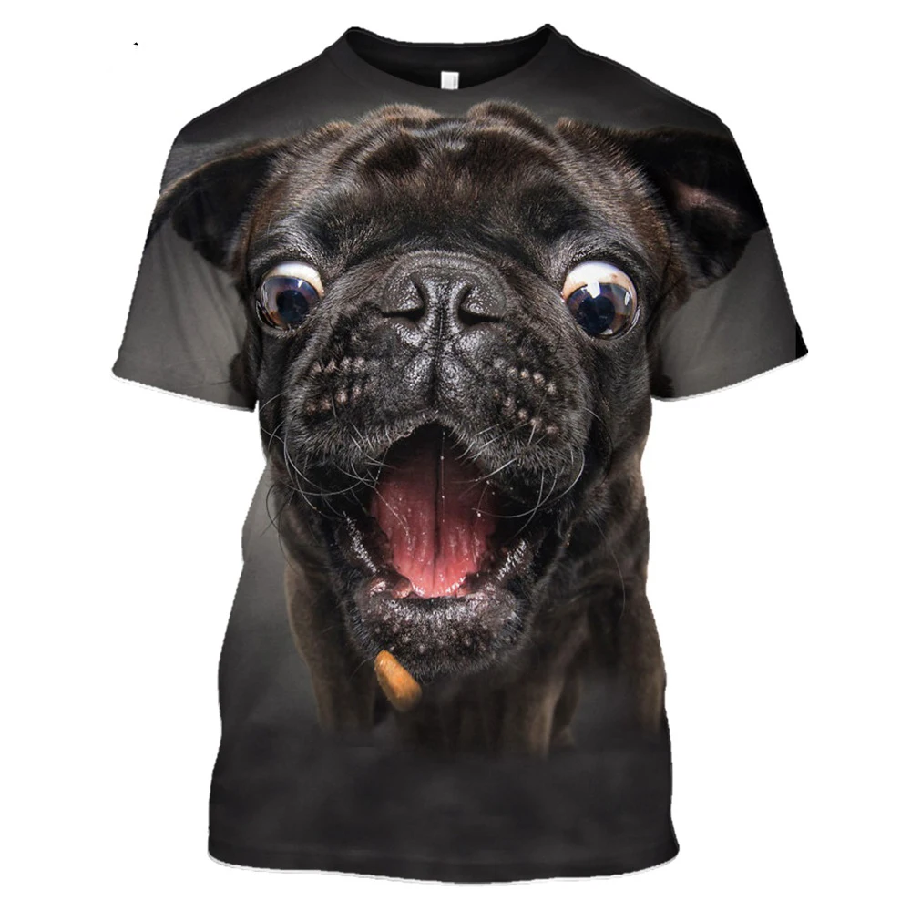 Summer Trend Animal Dog 3D HD Printed T-shirt Fun Top Men's Casual Clothing Hip Hop High-quality Crew Neck Short Sleeve Shirt6XL