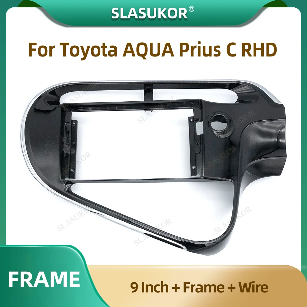 

9 Inch For Toyota AQUA Prius C 2018-2020 RHD Car Radio Fascia Car Radio Panel Wire Sleeve Frame Dashboard Original Accessories