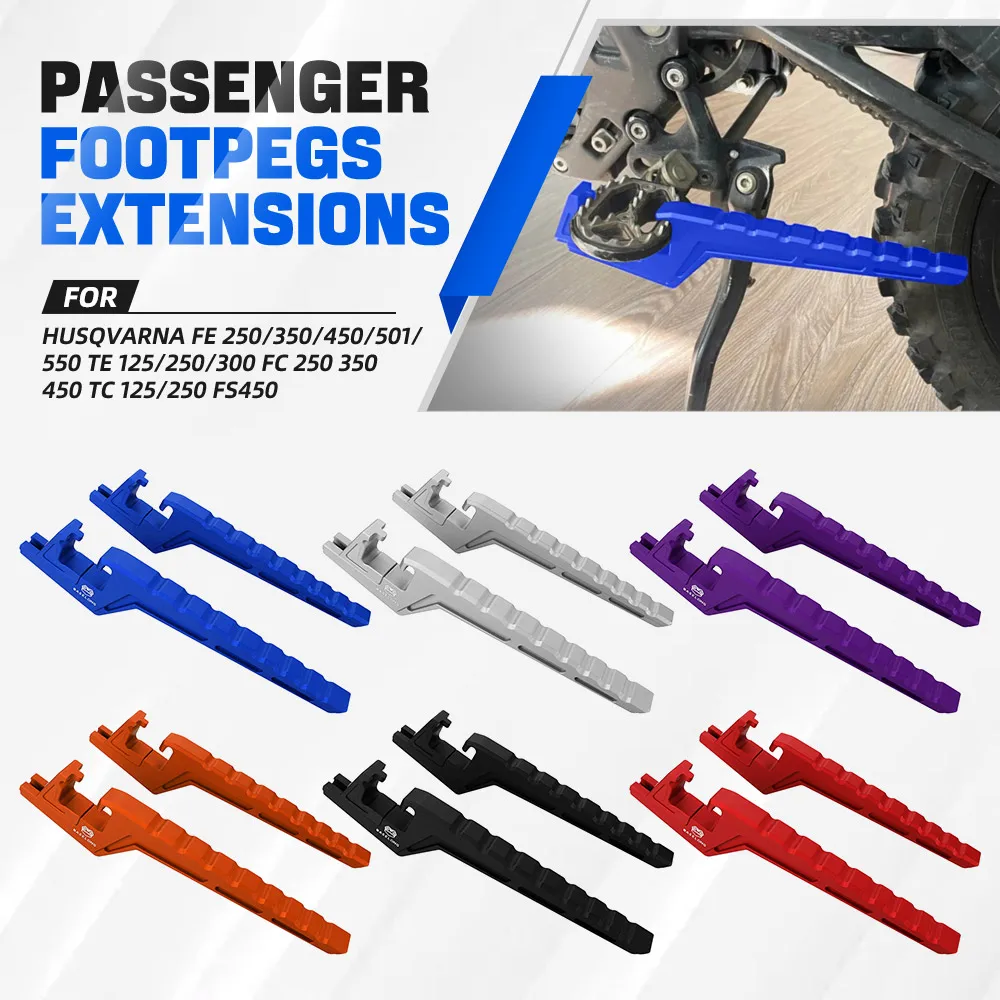 Rear Foot Peg Footrests Extensions Footpegs FOR Husqvarna FE 250/350/450/501/550 TE 125/250/300 FC 250 350 450 TC 125/250 FS450