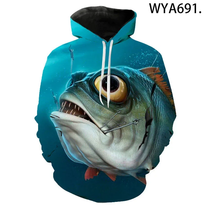 

Piranha Printed 3D Cool Hoodies Men Women Children Fashion Long Sleeve Sweatshirts Streetwear Boy Girl Kids Casual Clothes Tops