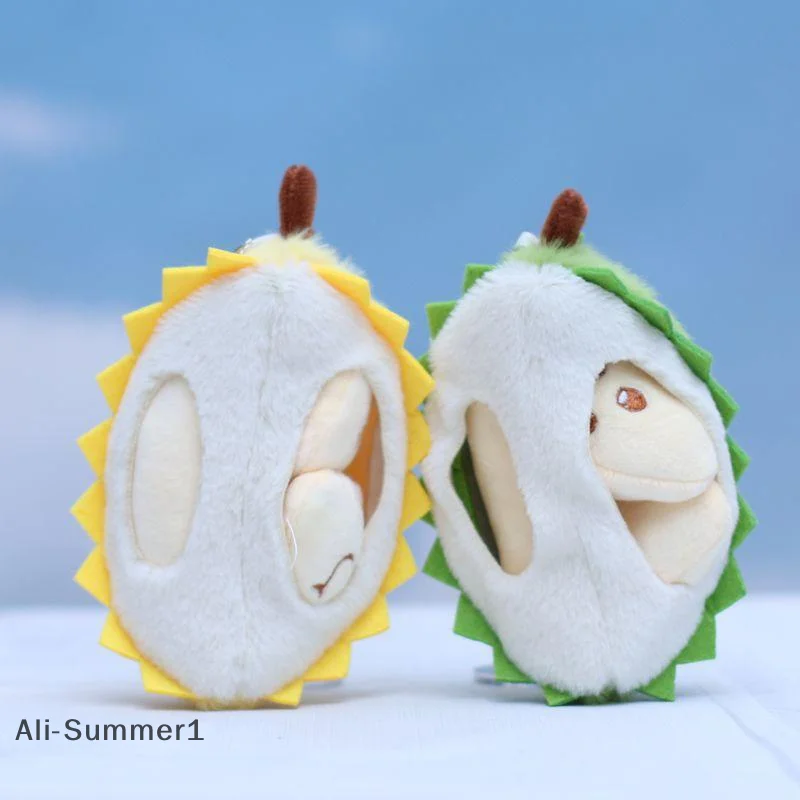 【E】1Pc Leuke Fruit Durian Hanger Knuffel Schooltas Hanger Pop Sleutelhanger Auto Sleutelhanger Hanger Paar Sleutelhanger Gift