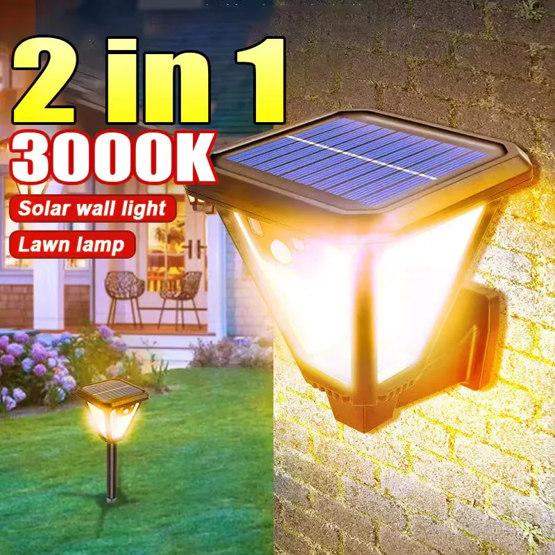 

2IN1 Outdoor Solar Camping Wall Lamps Lawn Lamps Floor Lamp LED Induction Lamps Garden Landscape Lamps Decorative Tungsten Lamp