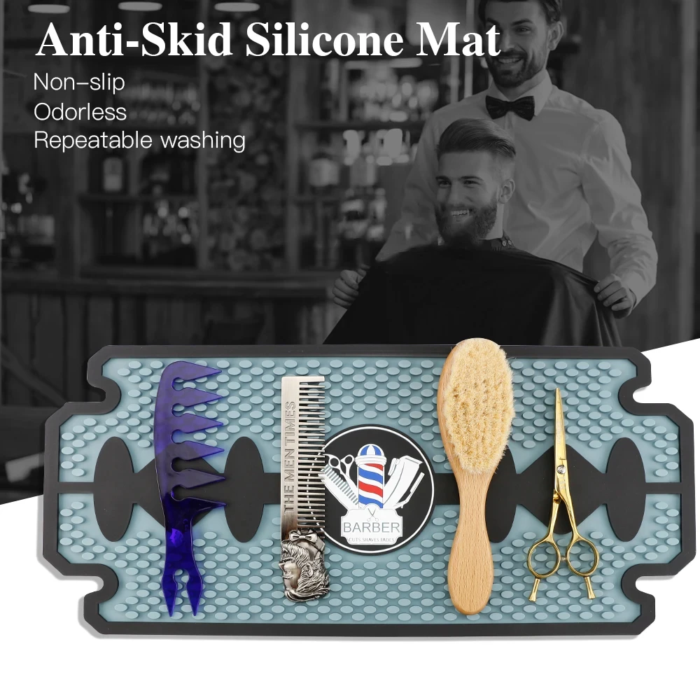

Non-Slip Station Mat Hairdressing Pad Clippers Scissors Trimmers Holder Haircut Tools Storage Anti-skid Barbershop Tool