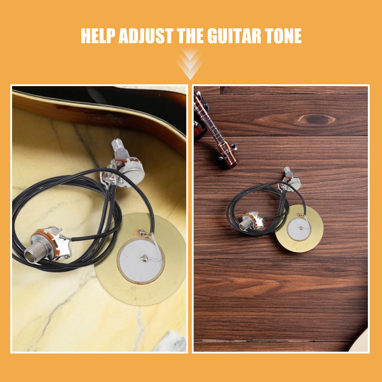 2Set Acoustic Guitar Pickup Kit Piezo Transducer 50Mm Easy Install Stable Signal Perfect for Recording Live Performance Guitar - view 6