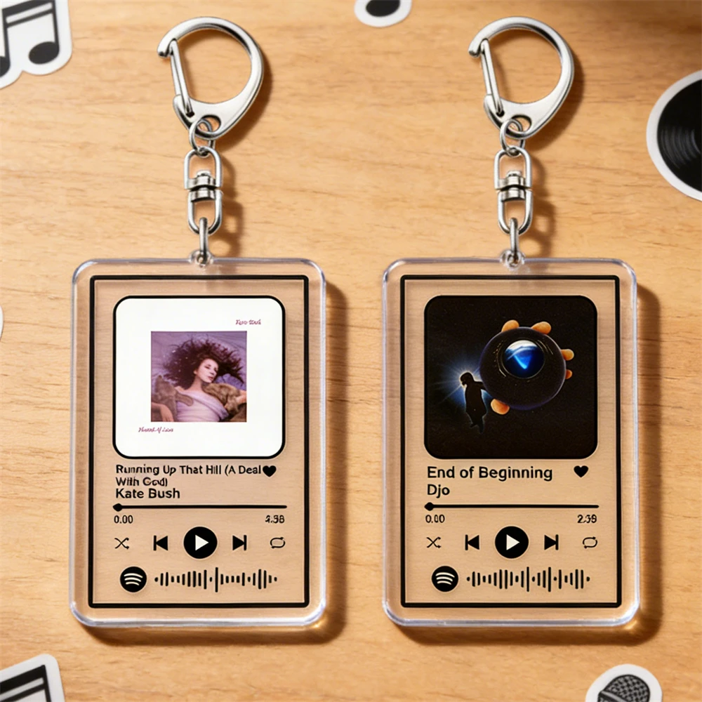 Llaveros Populares de Kate Bush con la Canción Running Up That Hill (A Deal with God), Joyería con la Canción End of Beginning, Regalos para Fans y Amigos