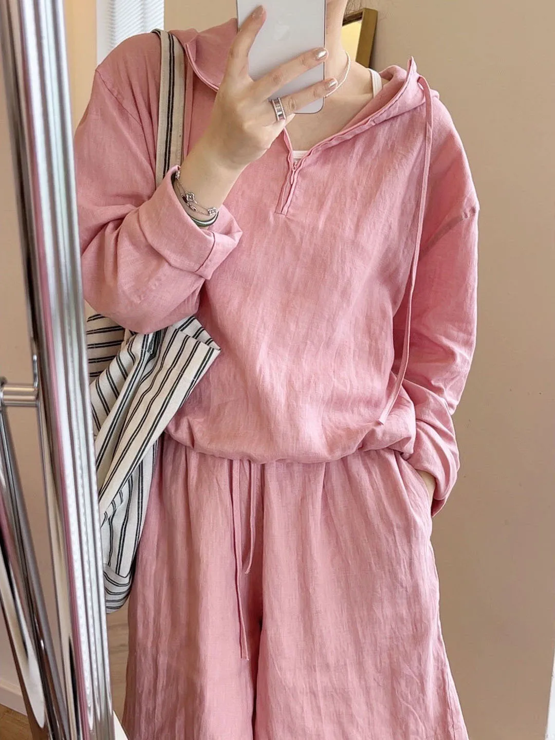 

Льняной комплект для женщин: летний, свободный, повседневный, 100% лен, топ и шорты, модный комплект из двух предметов, удобный крой