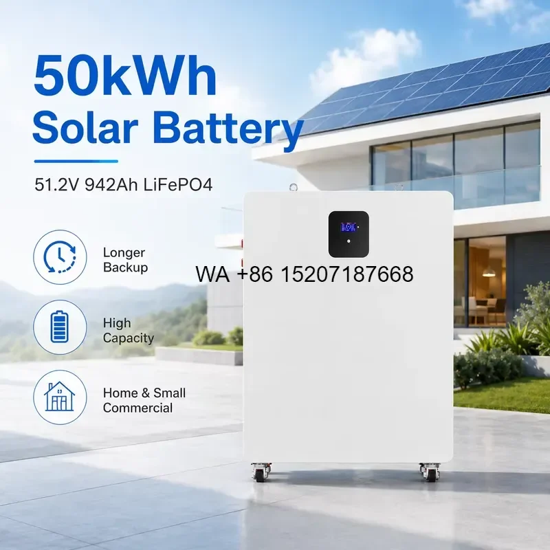 Wmwmnu 50Kwh 48V Home Energy Storage System 51.2V Lifepo4 Battery 280Ah 300Ah 560Ah 600Ah 942Ah Solar Batteries With Bms