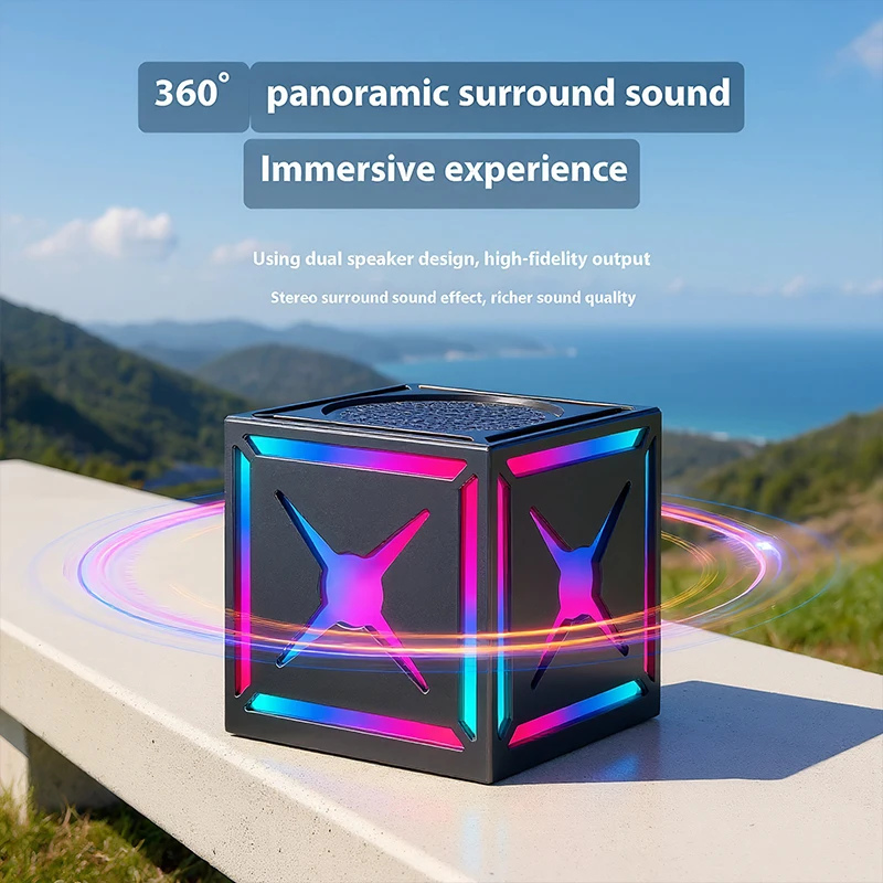 

portable bluetooth speakers fm radio Outdoor subwoofer rgb light Home party multifunction smart wireless mini bluetooth speakers