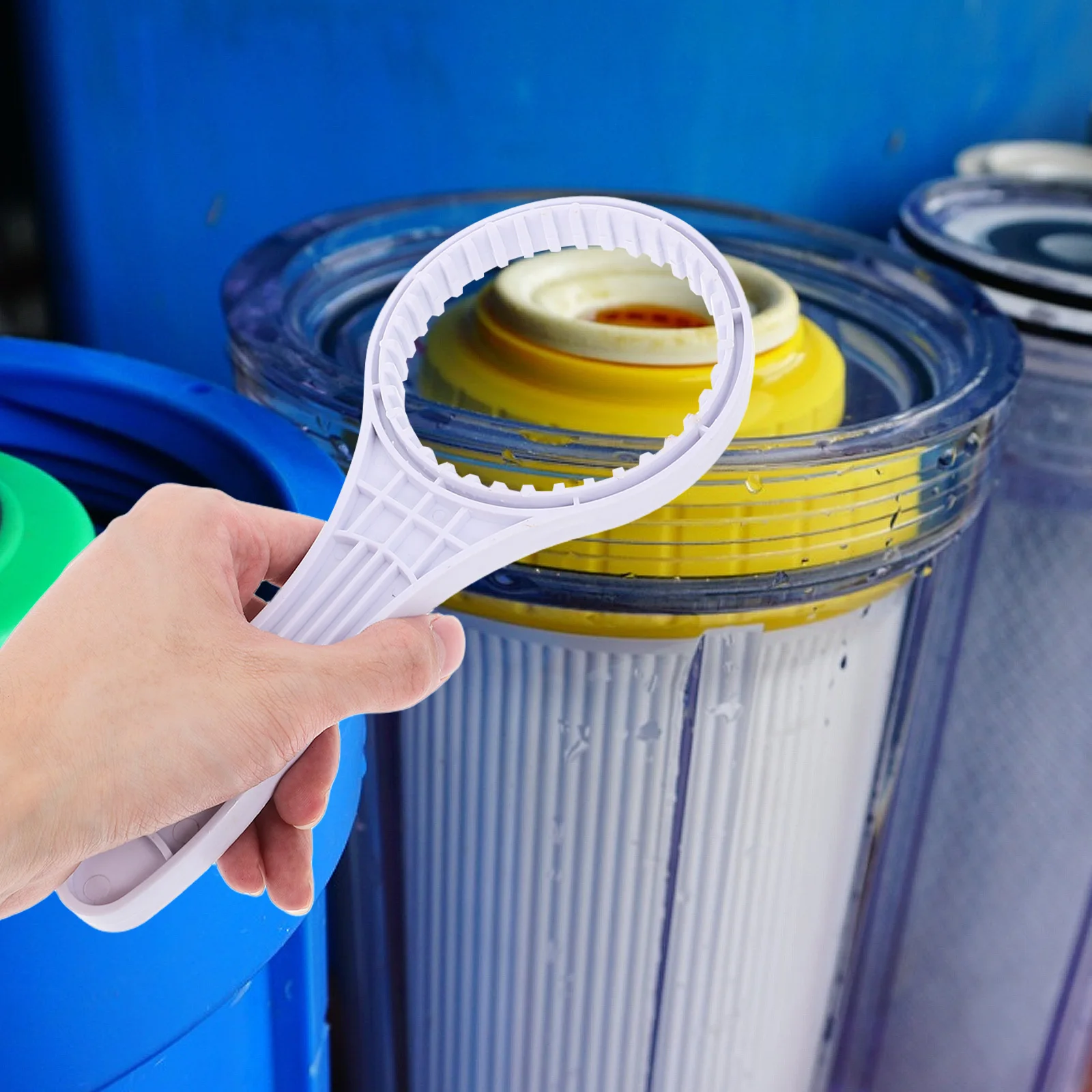 

2Pcs Water Purifier Filter Bottle Wrench Replacement Tool Easy Use Home Plumbing for Change Universal Fit