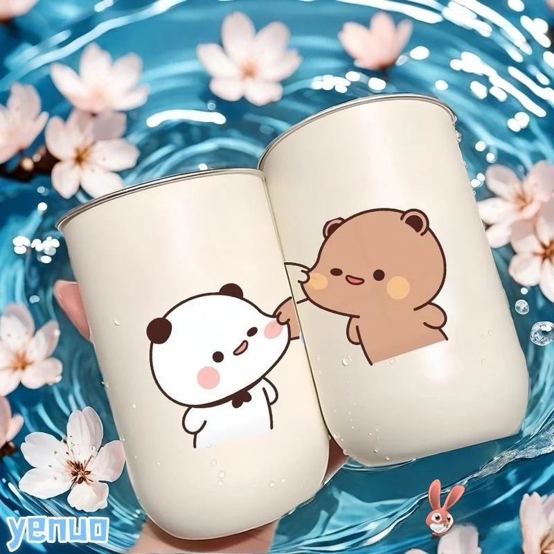 

Stainless Steel Toothbrush Cup Children's Bathroom Set Couple's Matching Cups Creative Dental Care Tools Metal Cups