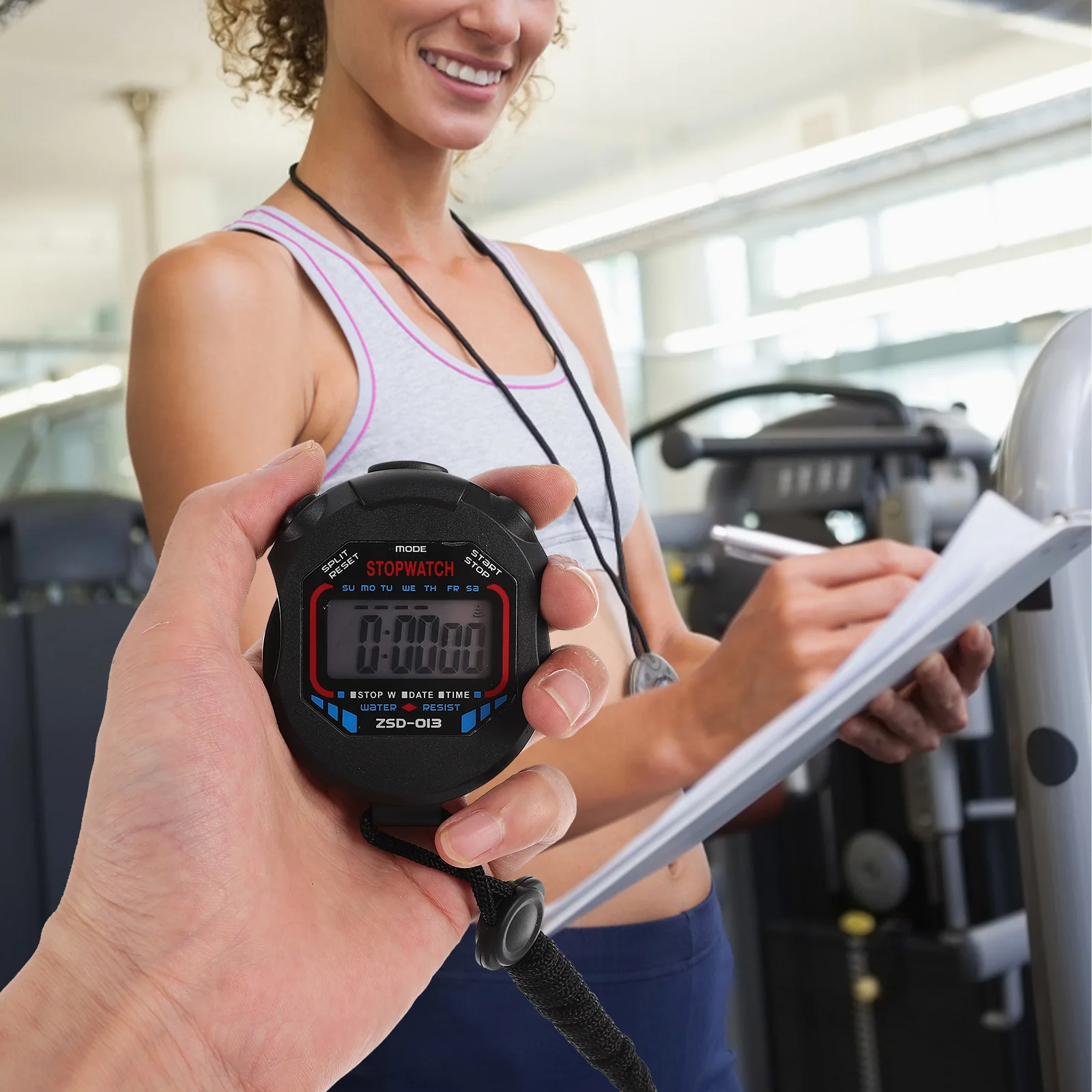 

Digital Stopwatch for Sports Fitness with Large LCD 12 24 Hour Chronograph Timer Alarm Clock Month Date Week Day for Kids