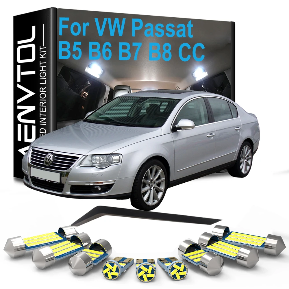 Complete LED Interior Dome Light Kit For VW Volkswagen Passat B5 B6 B7 B8 CC Sedan Variant 1998-2020 Door Courtesy Bulb