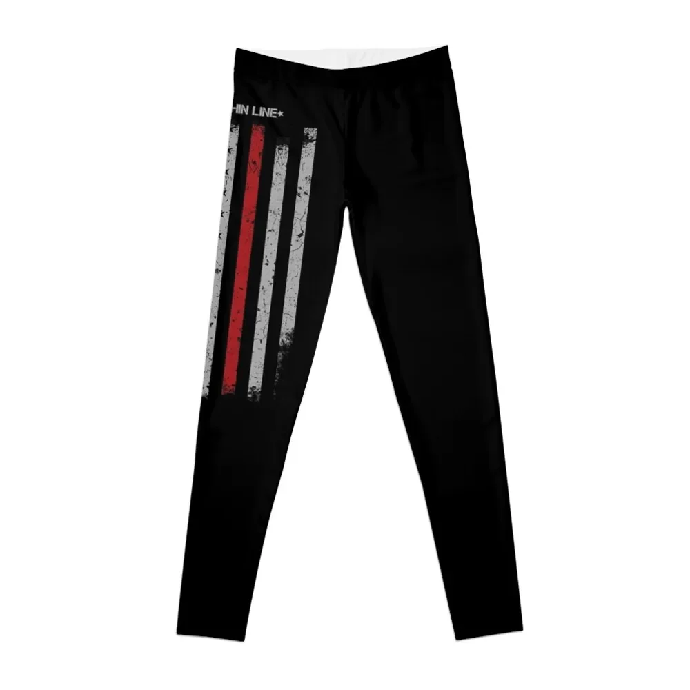 RED THIN LINE FIREFIGHTER Leggings Women's sportswear gym's clothing Legging sexy woman Womens Leggings