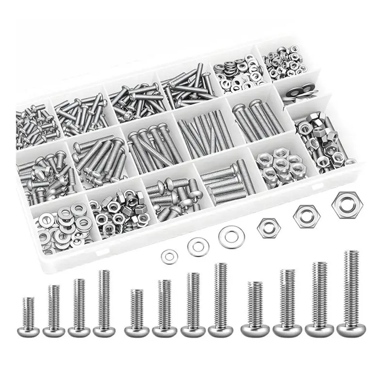 A98M 516Pcs Nuts And Bolts Assortment Kit M3//M5/M6 Nut Bolt Washer Assortment Kit For Automotive, Motorcycle Repairs