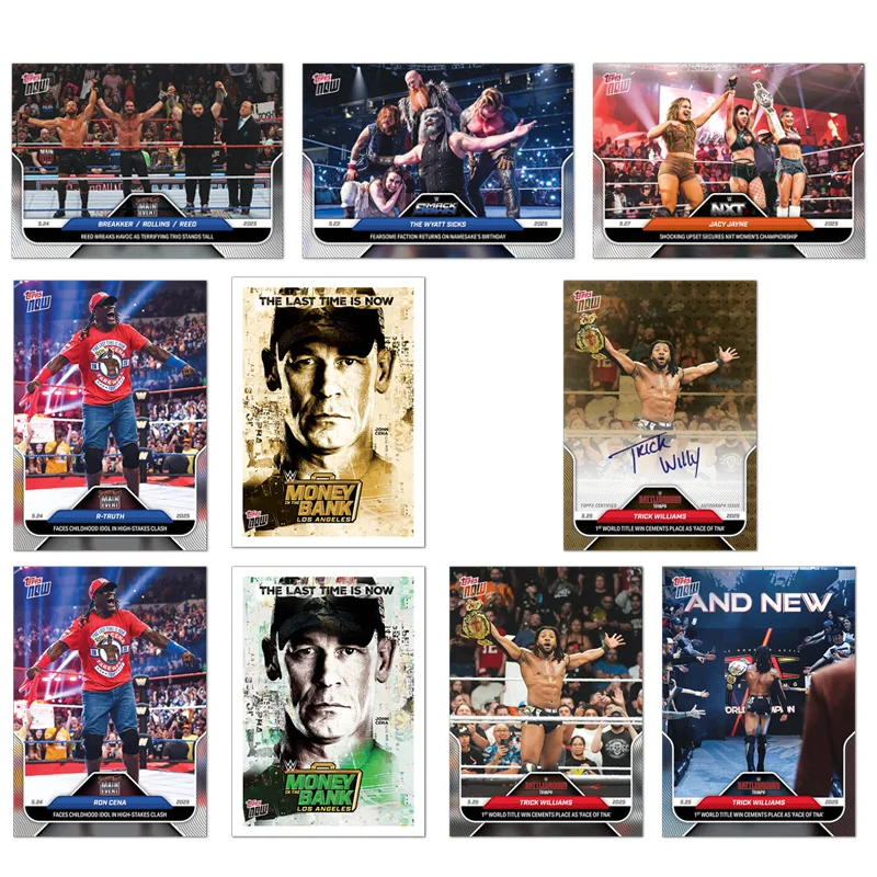 

Topps Now 2025 Trick Williams John Cena The Wyatt Sicks Jacy Jayne R-Truth Diy Homemade WWE Star Trading Cards Gift Collection
