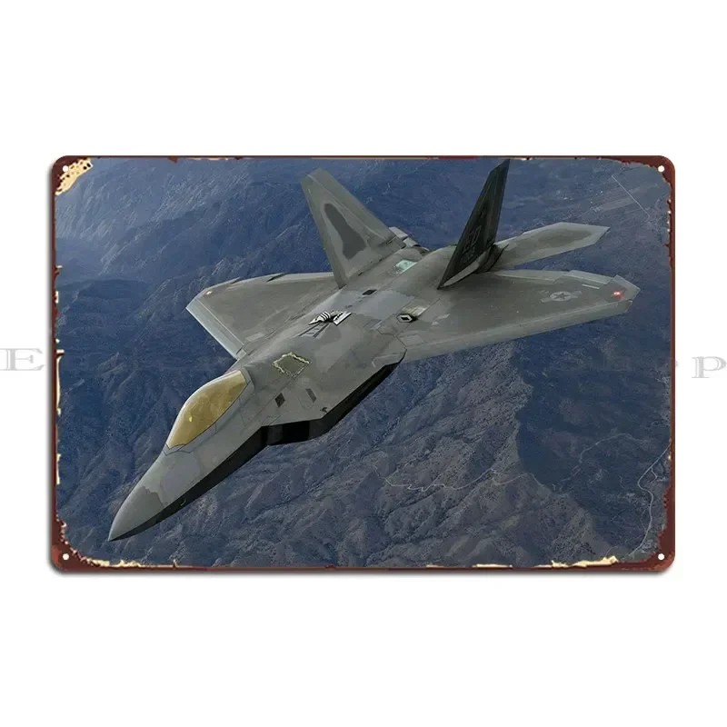 F22 Raptor Metal Plaque Poster Poster Create Bar Iron Cinema Tin Sign Poster