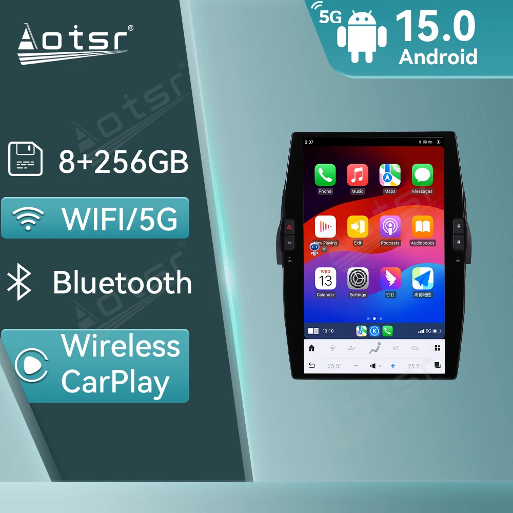  Meter Carplay Android 15 For Chevrolet Camaro 2010-2015 Tesla Screen Car GPS Navigation Multimedia Player Radio Recorder