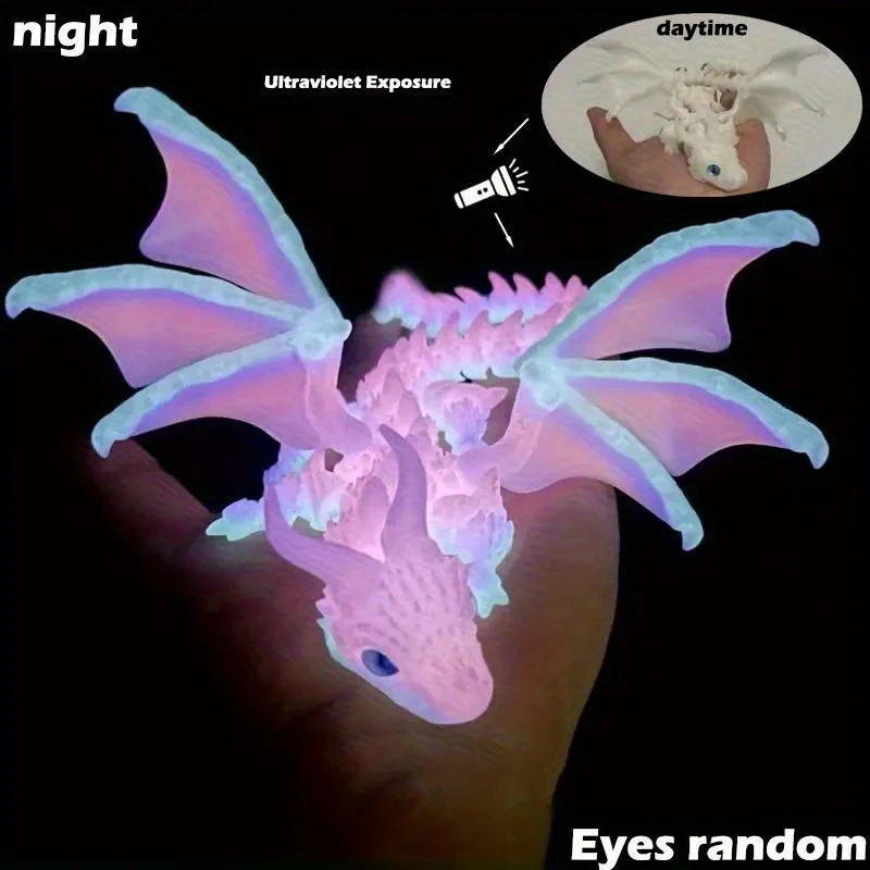 9-17in 3D Printing Fly Dinosaur Action Figure Mini Toys Home Desktop Decoration Ornament Statue Winged Carriage Dragon Figurine view 5