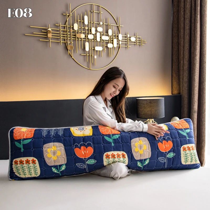 120/150/180cm Quilted Long Pillowcase Cotton Soft Thick Pillow Cover Home Hotel Cartoon Printed Lovely Body Pillow Case