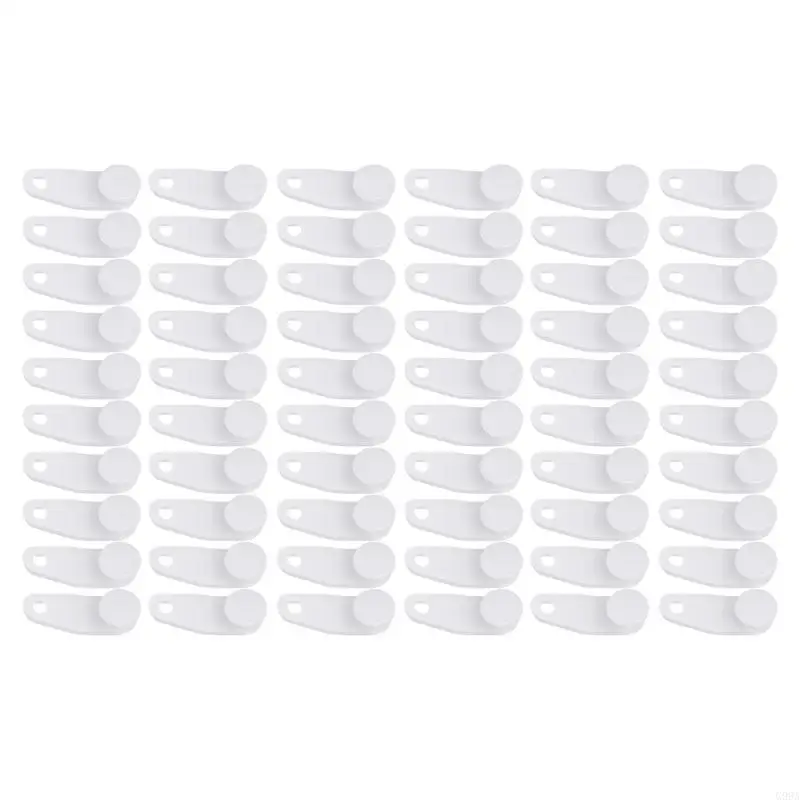 G99A 30/60Pcs White Plastic Traverses Rod Slides Track Gliders Curtain Track Hooks Window Curtain Drapery Accessories