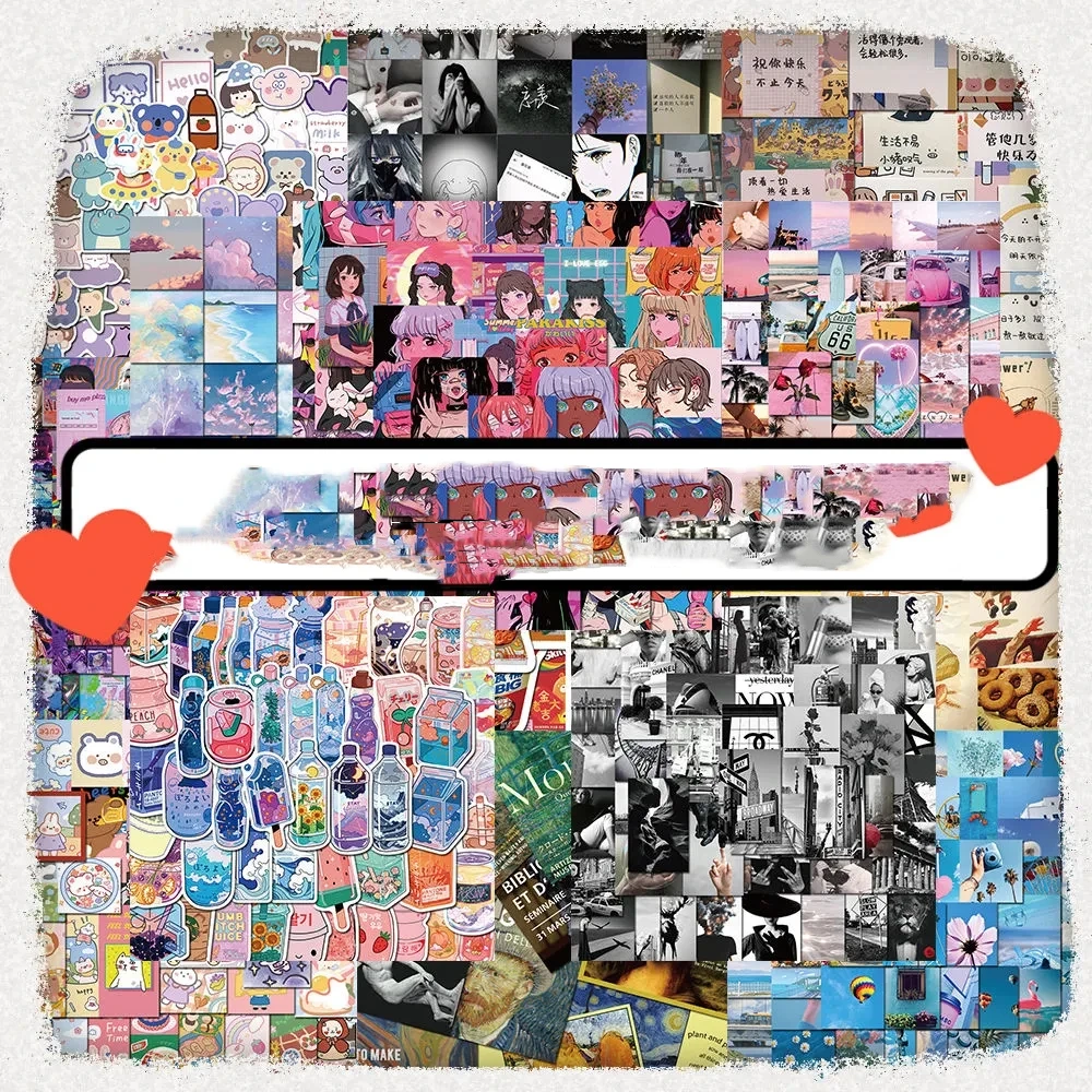 

Random 5/10 Packages Cute Handbook Stickers INS Style Mobile Phone Cartoon Mug Stickers Waterproof DIY Stickers