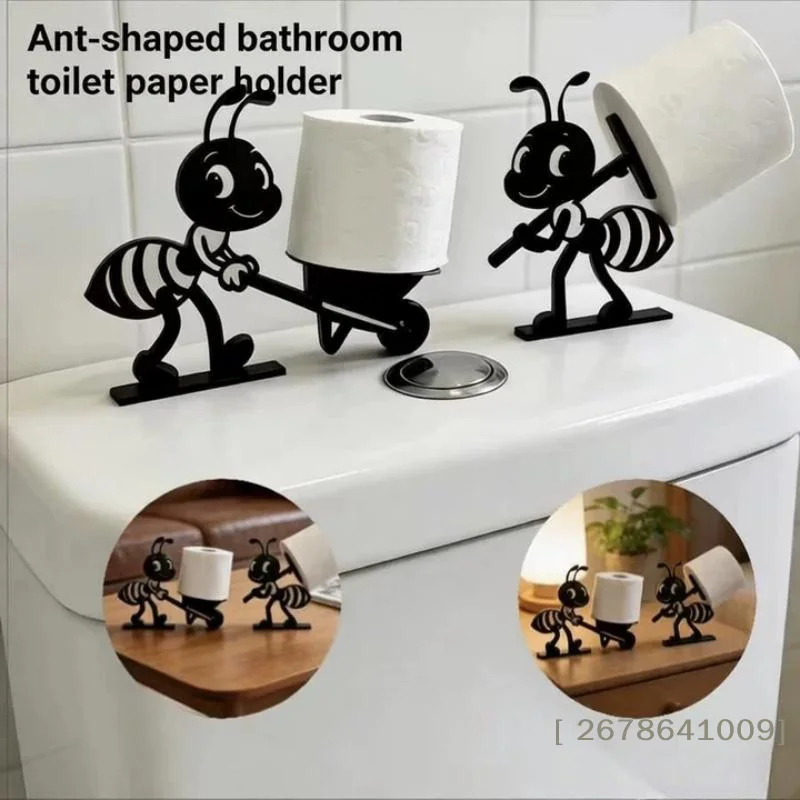 ⚑Cute Ant Shaped Toilet Paper Holder,Creative Cartoon Tissue Roll Stand for Bathroom view 2