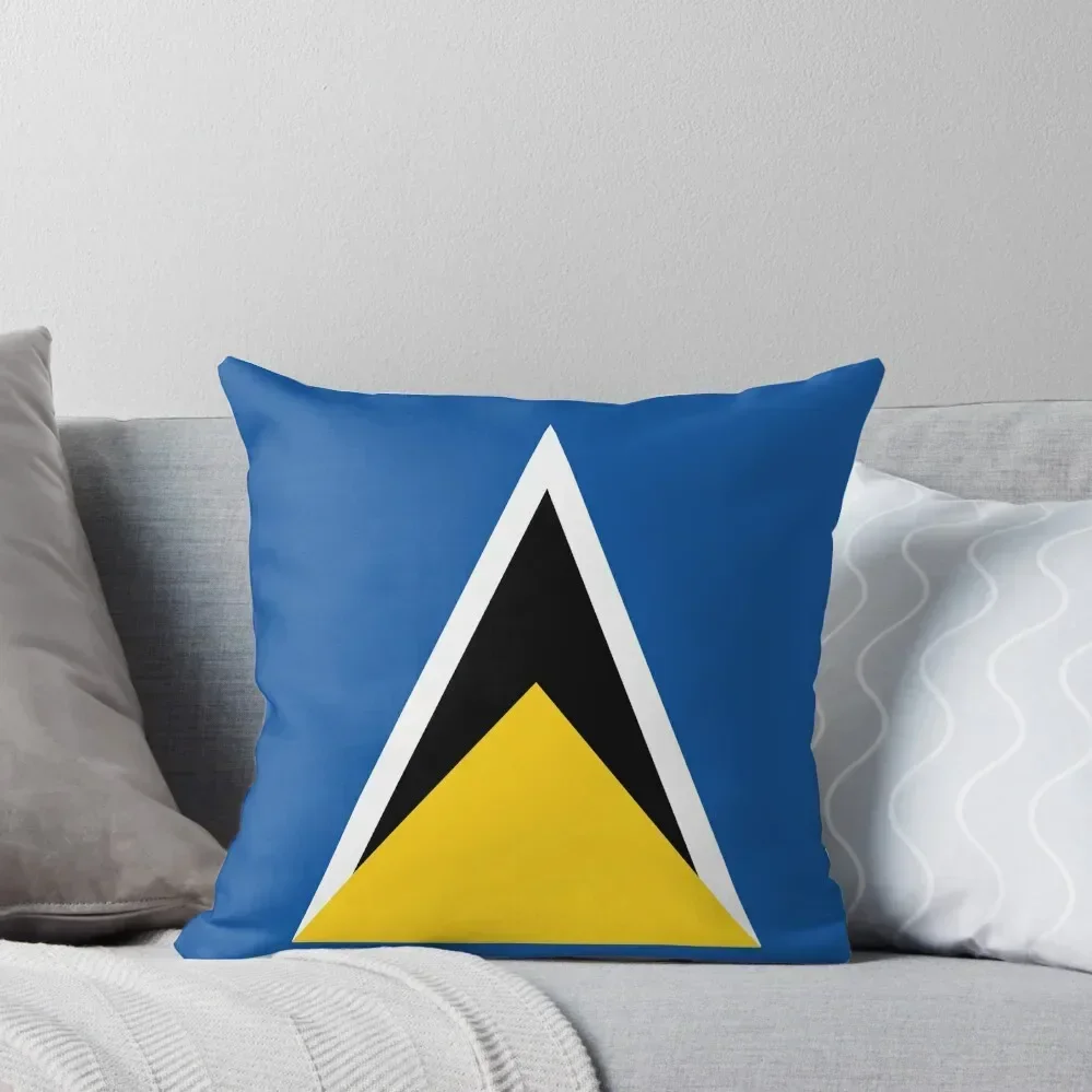 

Saint Lucia Flag Throw Pillow Decorative Cushions Decorative pillow case covers for pillows Decorative Cushion pillow