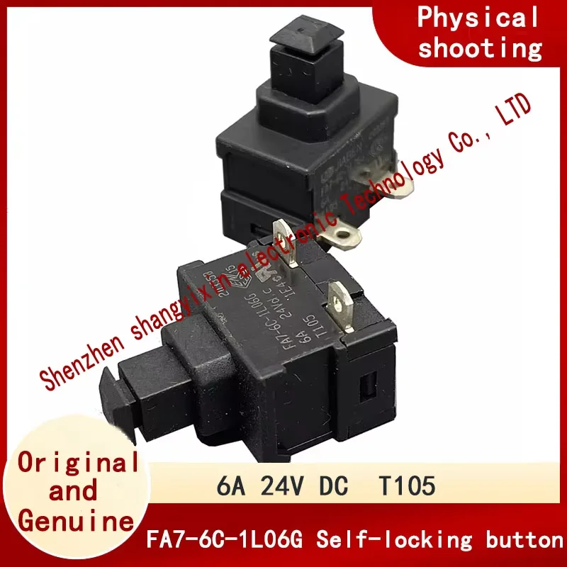 Original UL Certified Authentic vacuum cleaner 2-pin 6A self-locking switch FA7-6C-1L06G water heater button power switch