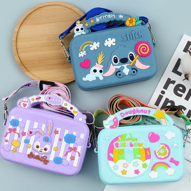 Disney New Shoulder Bag Stitch Cute Mini Crossbody Bag Children's Wallet Cartoon Girls Side Bag