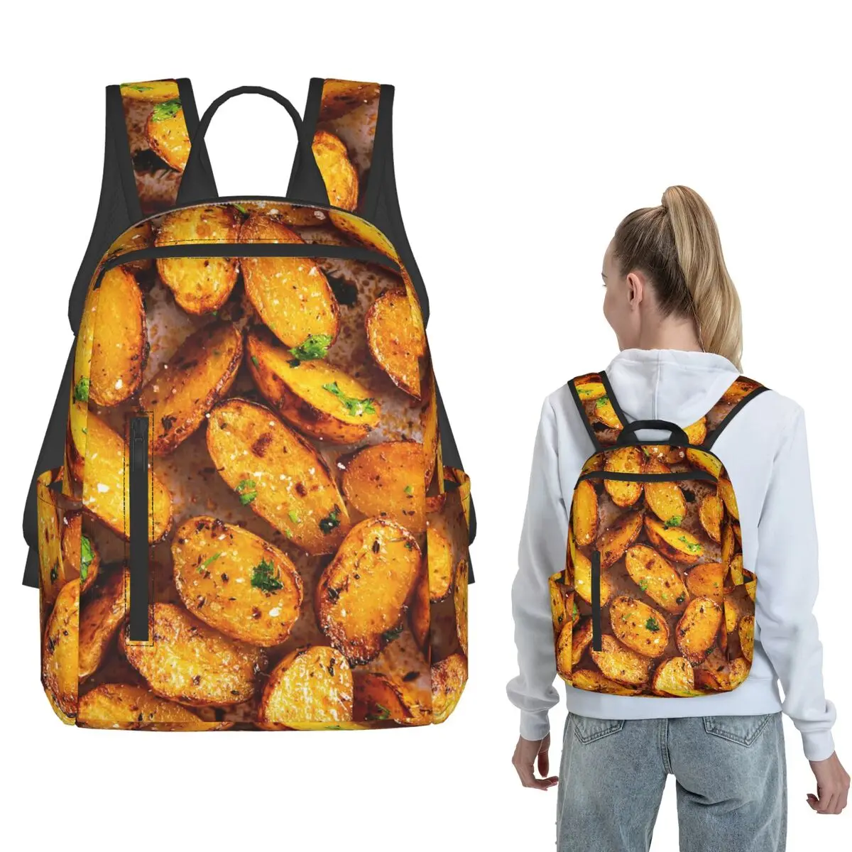 I Don't Know I'm Just A Potato Potato Lover Gift Backpack Large Capacity Boys Girls BookBag School Bag Shoulder Bags Men Women