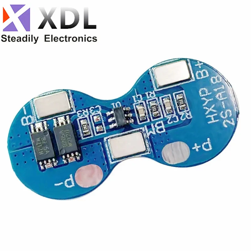 2S Li-ion 18650 Lithium Battery Charger Protection Board 7.4V Overcurrent Overcharge Overdischarge Protection 4A 2 Series BMS