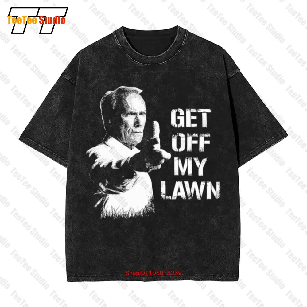 تي شيرت Get Off My Lawn I Love My Lawn Vintage كبير الحجم SN5B