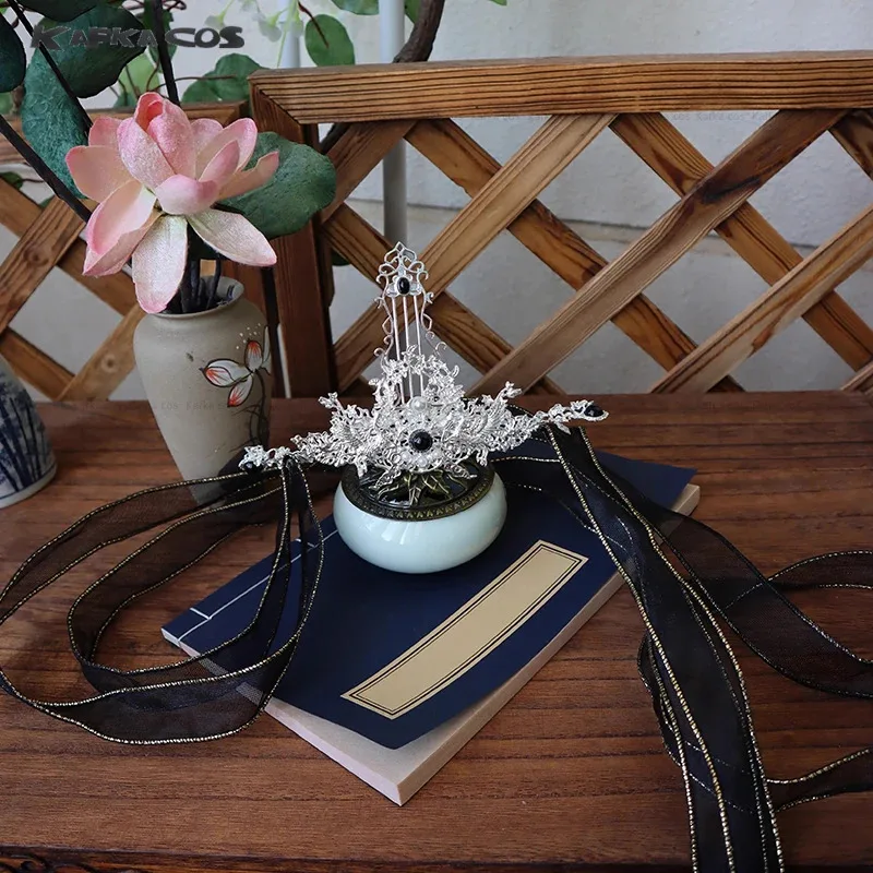 DY20He Xuan-Peluca de Cosplay larga y negra, 75cm, Anime Tian Guan Ci Fu, bendición oficial del cielo, pelo sintético, ropa para fanáticos de Halloween P