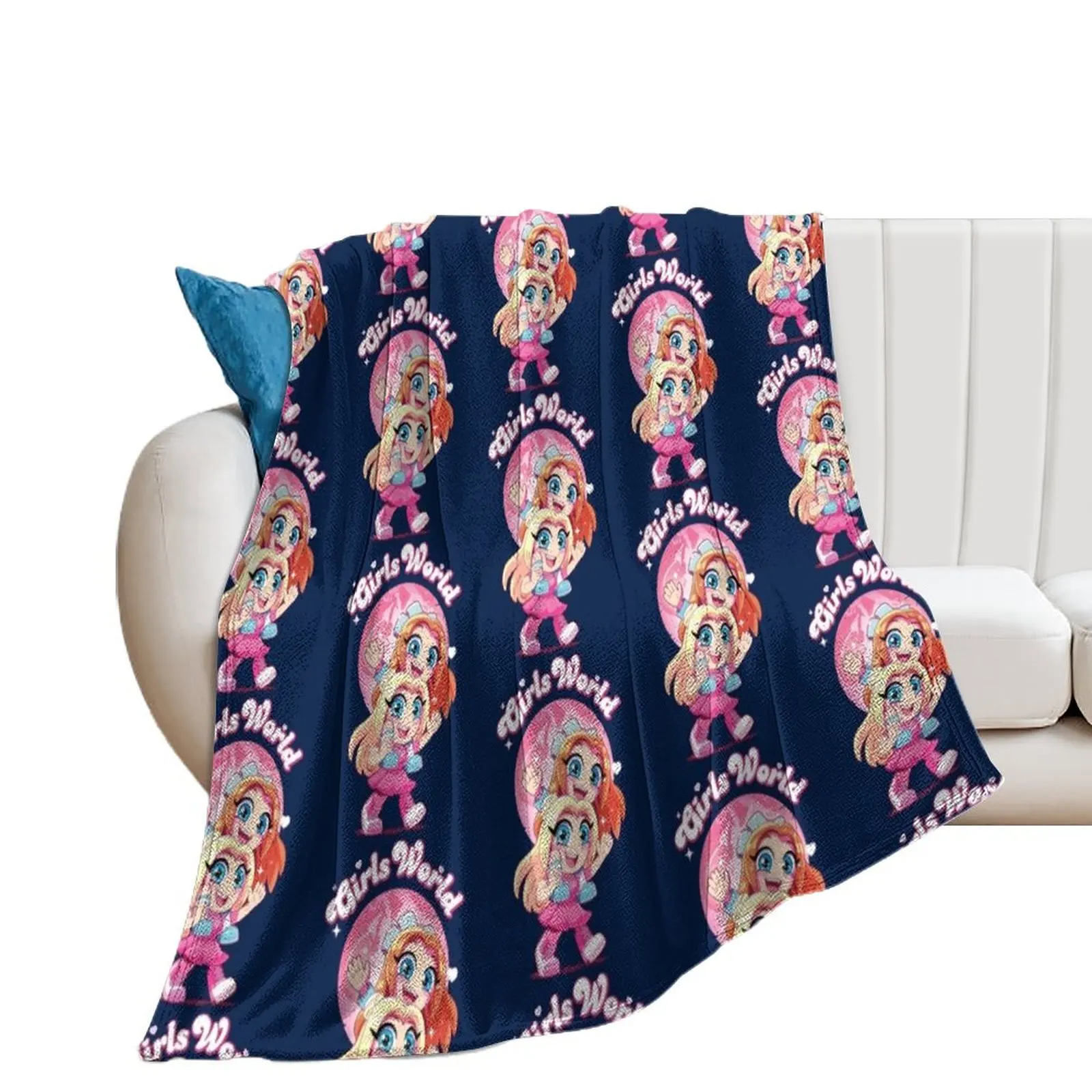 Mackenzie Turner Girls World Throw Blanket Retros heavy to sleep For Sofa Thin Blankets