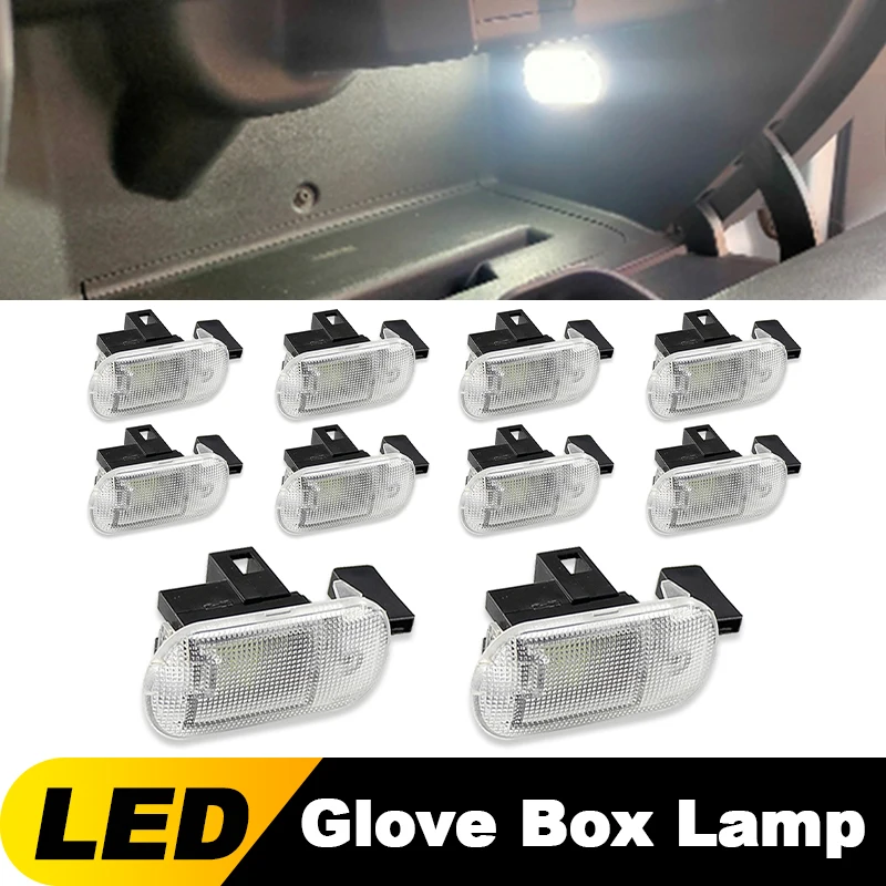 10PCS LED Car Glove Box Light Storage Compartment Light For VW Caddy Suran Spacefox Touareg 2011 2012 2013 Touran 2003 2004-2013