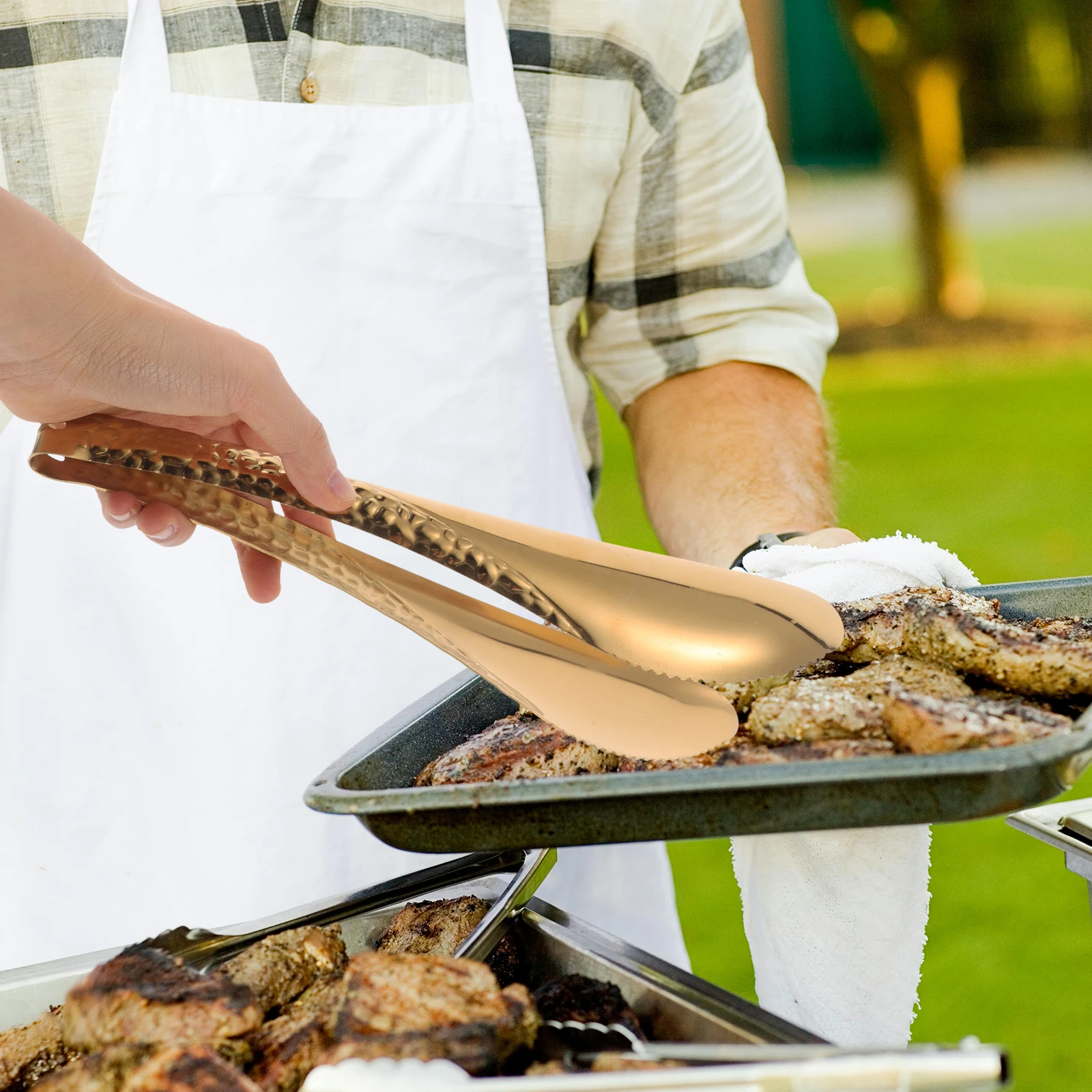 

Stainless Steel Food Tongs Cooking Supplies Essentials Kitchen for Barbecue Buffet