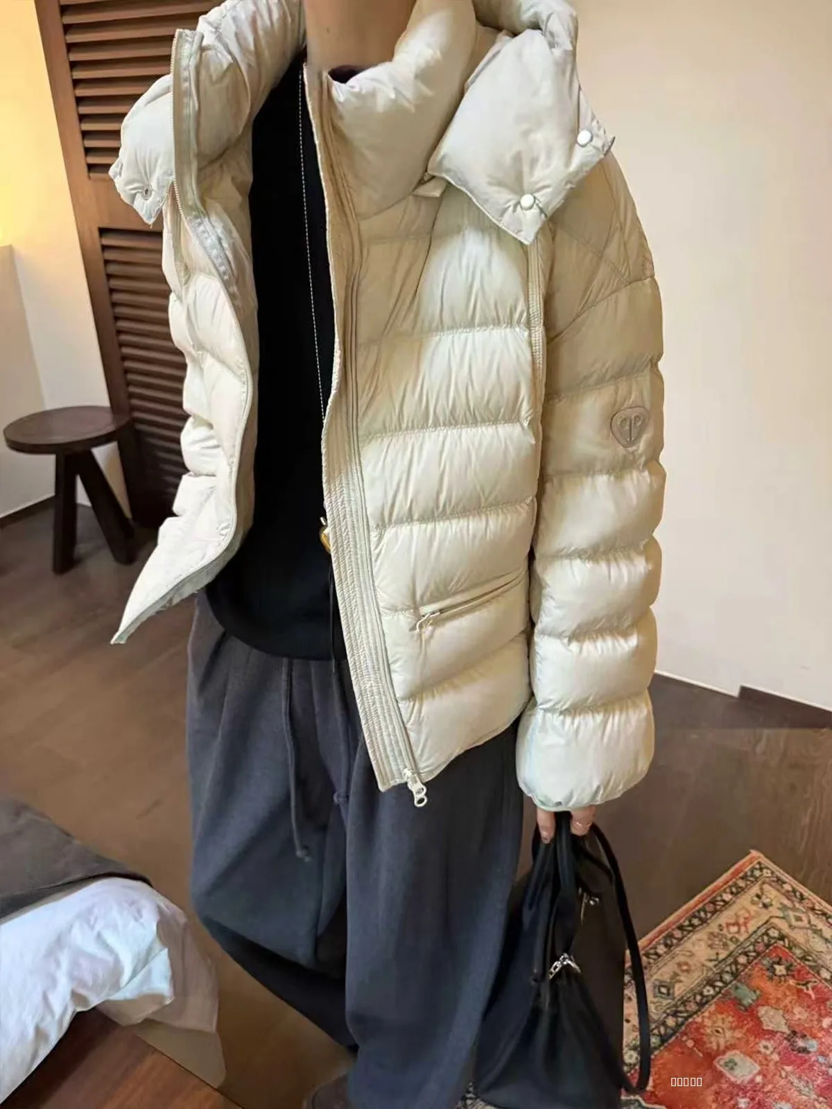 

SOHEE Женское зимнее пальто с отстегивающимся капюшоном, 90% белый гусиный пух, утепленное, повседневное, с длинными рукавами, на молнии