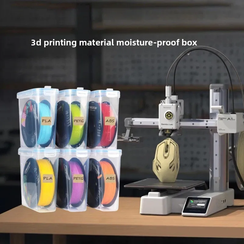 3D Printing Filament Dry Box, Airtight Dustproof Moisture-Proof Transparent Plastic Storage Container for Consumables
