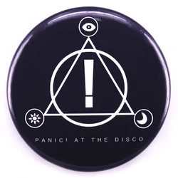Panic at The Disco Rock Logo symbol Button Pin Fashion Jewelry Accessories Tinplate
