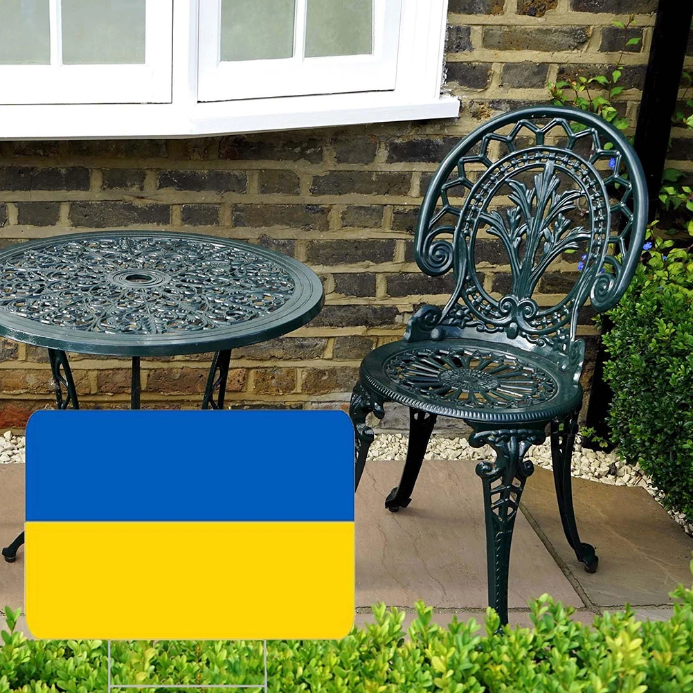 Double Sided Ukraine Flag Yard Sign with Stake Ukrainian Flag Board Ukrainian Flag Garden Sign for Garden Decoration