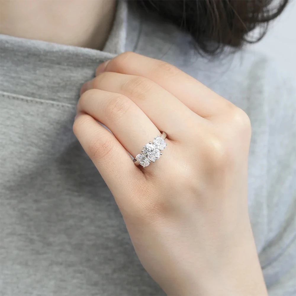 CAOSHI Trendy Proposal Rings Bridal Wedding Accessories with Brilliant Crystal Simple and Graceful Jewelry for Engagement Party