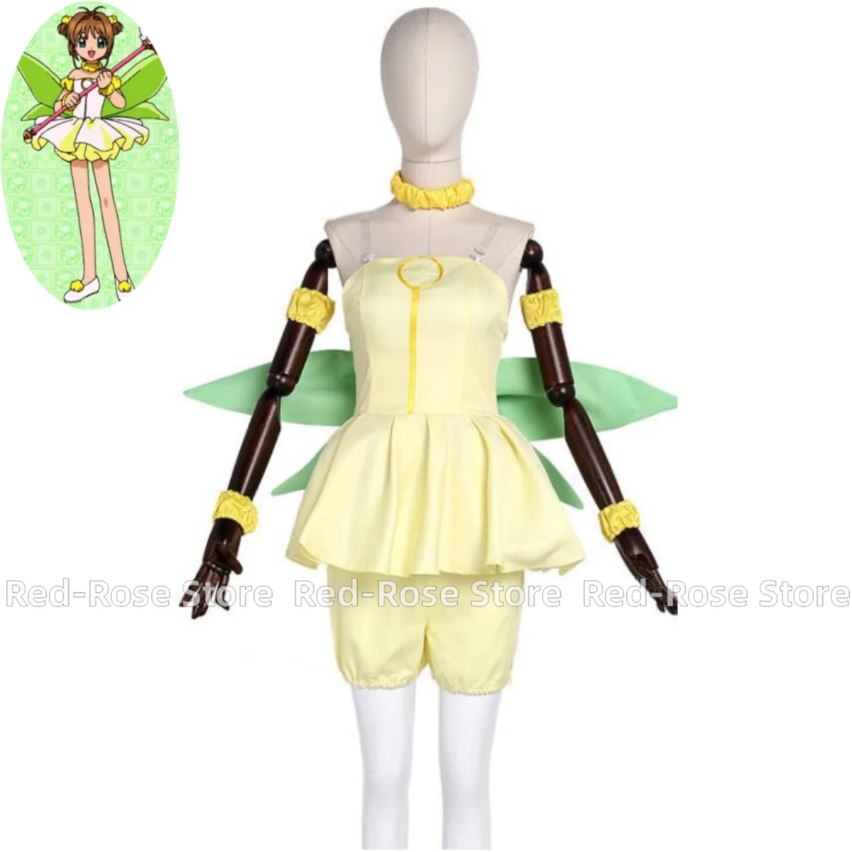 Anime Cardcaptor Sakura Card Captor Kinomoto Sakura Cosplay Costume Wig Elf Dress Combat Uniform Woman Sexy Kawaii Carnival Suit