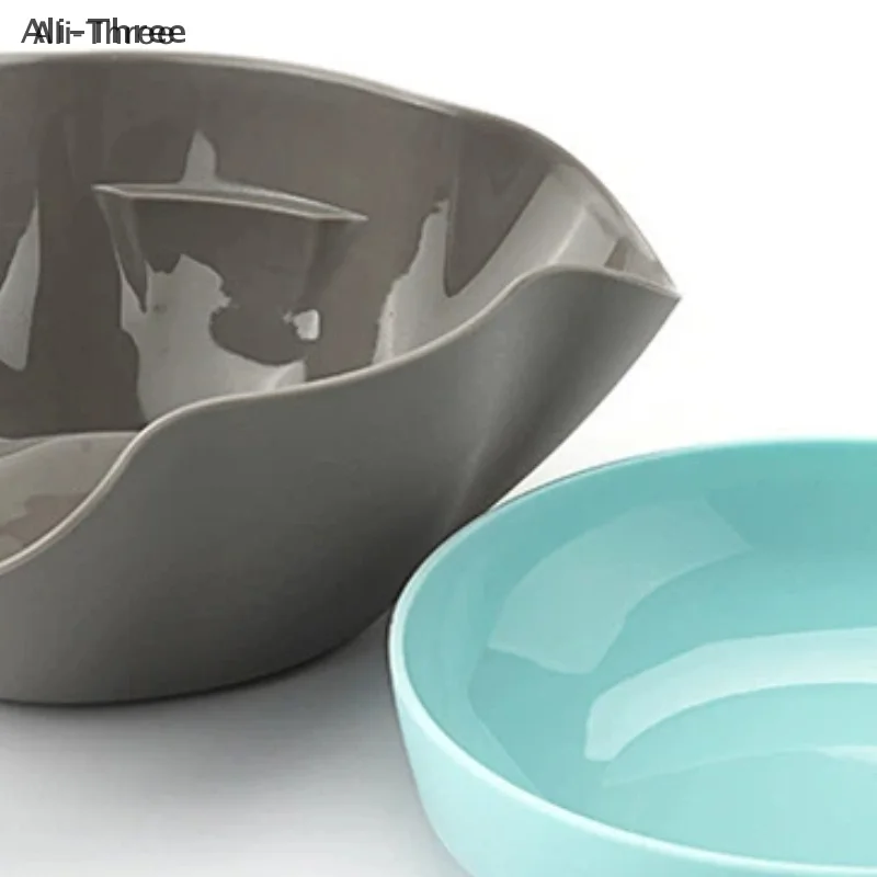 Snack Bowls Double Layer Popcorn Bowl With Storage Pistachios Bowl With Storage Round Snacks Dish For Nuts Fruits Candy Snacks