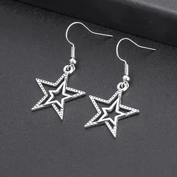 Trendy Vintage Star Dangle Drop Earrings for Women Girl Cute Earring Fashion Jewelry Bijoux