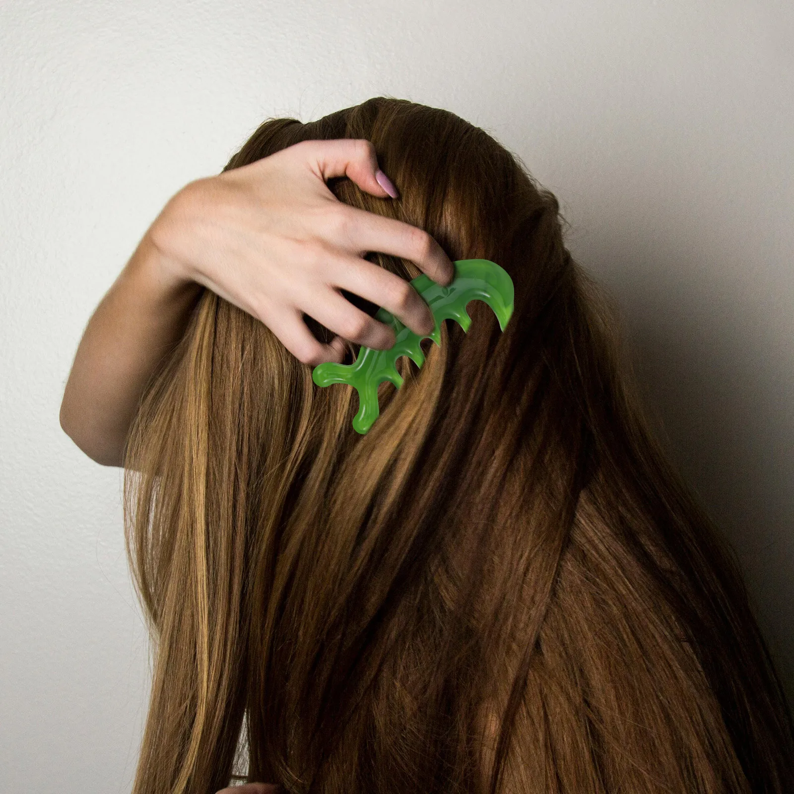 

2Pcs Wide Tooth Jade Comb Hair Scalp Comb Portable Massage Head Massager for Relaxation and Care Head Massager