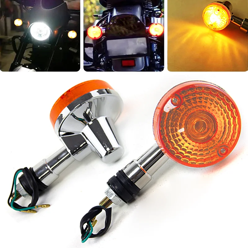 

Retro Motorcycle Turn Signal Lights For GN125 HJ125-8 GS125 250 850 25-3015 263015 Cafe Racer Directional Indicator Blinker Lamp