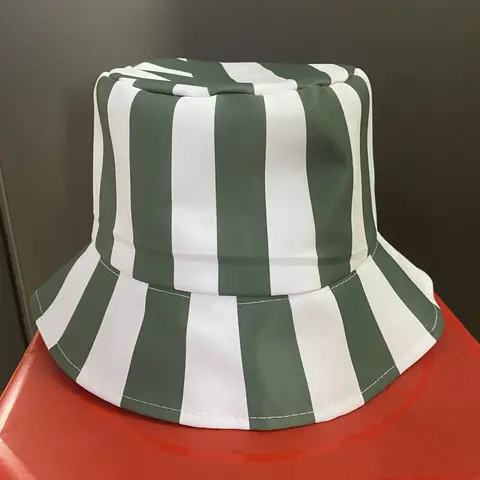 Brdwn Bleach Cappello cosplay unisex Urahara Kisuke Cappello cupola verde e bianco a strisce anguria Cappello estivo fresco